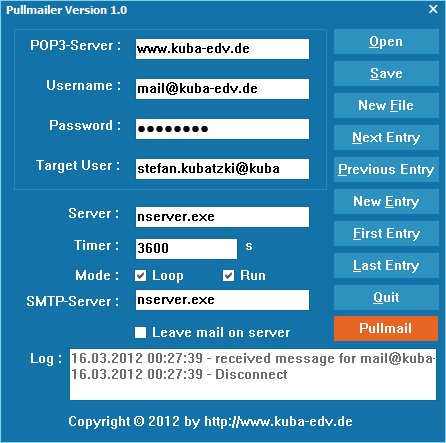 Screenshot of KUBA - EDV Pullmailer